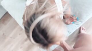 Best blue eyes blowjob and creamy pussy scene ever