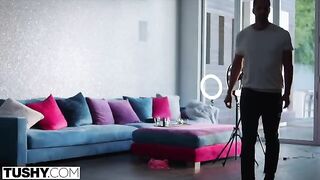 An influencer lady with an insatiable appetite for anal sex has seduced her cameraman