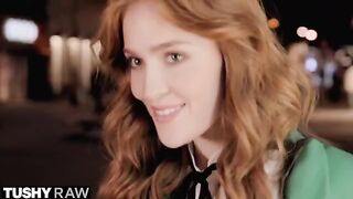 Classy redhead bombshell Jia Lissa gets her asshole gapped in a steamy TUSHYRAW scene