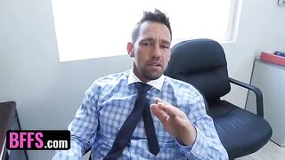 The young guy fucks three appetizing girls in an orgy scene