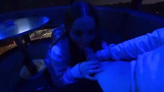 Romantic night date in the park with a twist