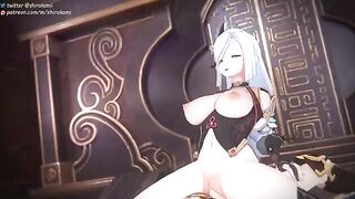 A bunch of Genshin Impact girls getting fucked and cummed inside