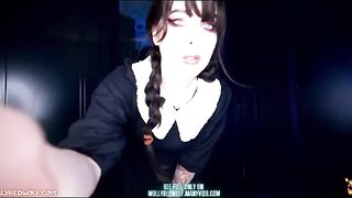Xavier fucked Wednesday Addams with his huge cock in a steamy scene