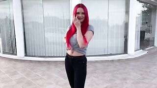 Public jerk off with guy in the street