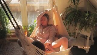 The couple enjoys a passionate and sensual sex on a sunny day