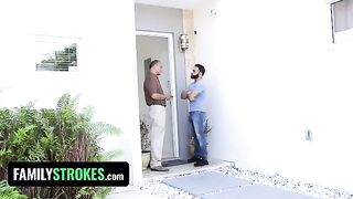 Little whore Claire Black seduces her step uncle and fucks him hard