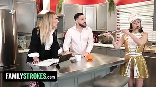 Step Daughter Josie Tucker gets her big tits covered with cum