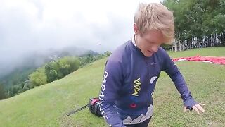 Sexxx Sexxx squirts while paragliding 2200 m above the sea