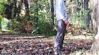 DICKFLASH in the PARK: a slutty milf can't resist titty fuck