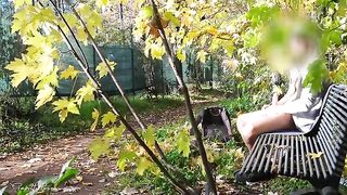 DICKFLASH in the PARK: a slutty milf can't resist titty fuck