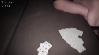 A luxury girl got fucked in her tits and mouth after playing cards