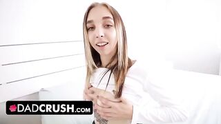 Busty stepdaughter Breezy Bri seduces her father to fuck her hard