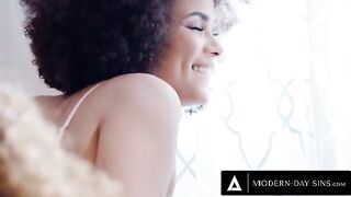 Hot FFM threesome with Scarlit Scandal and Alina Ali, ending in a messy finish