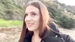 Girl fucked on the beach by a guy and his friends