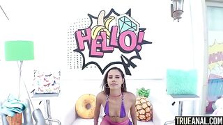 Petite Kylie Le Beau gets her ass gapped in intense anal action