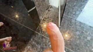 Spying for Austrian chick while she takes shower and jerking off