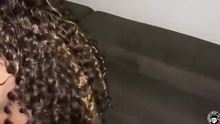 Ebony pornstar Mone Divine rides Lil D’s cock in exclusive casting couch scene