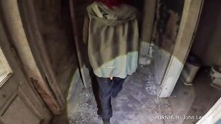 A YouTuber explores an abandoned house and fucks with a hot girl