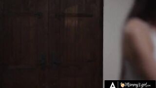 The stepsister Laney Grey got fucked in the kitchen by busty Kenzie Taylor