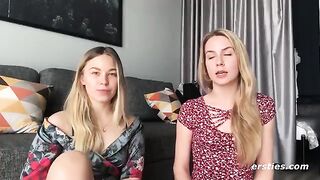 Babes fuck each other without guys in hot action