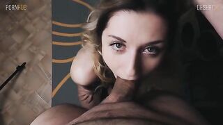 Skinny fitness girl gets her wet pussy filled with cum and on her face
