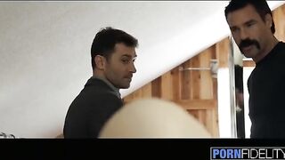 Lily Love gets her pussy railed by two cocks in intense action