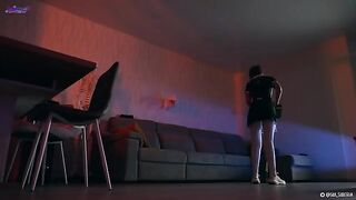 The girl has sex with her new robot boyfriend, getting fucked by its cock