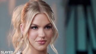 Two hot blondies, Blake and Jazlyn, enjoy a passionate lesbian encounter