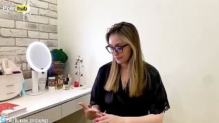 Yes, my stepmom! Yes, daddy's bedroom! Fuck, tie her up!