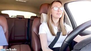 The stepson fucked his appetizing stepmom in the car