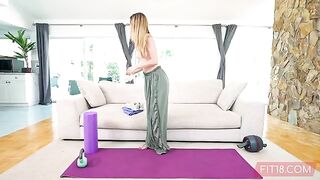 A super flexible petite teen gets creampied in POV by Fit18