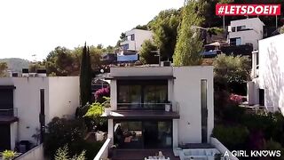 Two girls enjoy passionate lesbian sex on a sunny morning