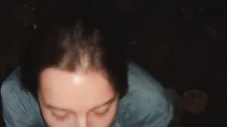 A beautiful girl swallows on the first date, only a whore can do this