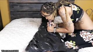 First Time Performing: A Sloppy BJ Handjob Scene with a Hot Brunette
