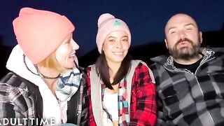 A threesome sex adventure of sexy polyamorous babes in the woods - Adult Time