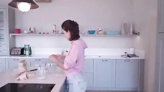 I cooked and stripped at a friend's house, it was steamy