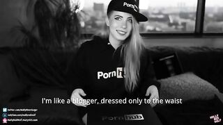 500K! Unboxing and Oral Creampie gift from Pornhub, featuring MollyRedWolf’s intense eye-contact POV style and signature oral creampie finish, which has become a fan favorite in her homemade-style videos