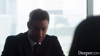 Anal-queen Emily, a busty hottie, and Seth succumb to their sexual tension in a steamy scene
