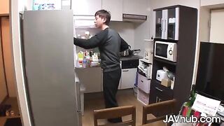 A friend fucked the pretty Japanese girl Amina Kiuchi and made a creampie