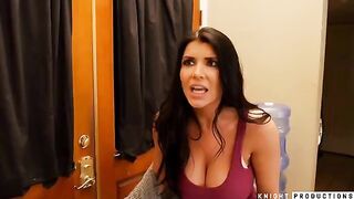 Makeup sex with an extra-hot woman Romi Rain and her boyfriend Brad Knight