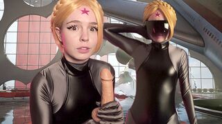 Atomic heart is fucking with a girl in a special suit