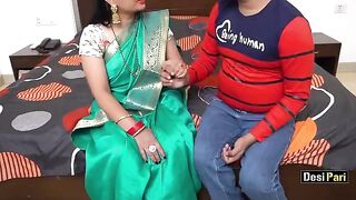 Desi Pari teaches English to a boy and fucks him hard in the ass