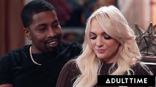 Kenna James gets a double dose of cock in her mouth and pussy in a hot threesome!