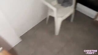 A couple fucked in the kitchen, but this time things got too hot