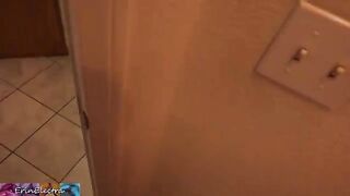 Stepmom prepares for bed while her stepson watches and indulges until caught