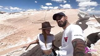 A quick blowjob in public turns into hardcore sex at home