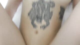 Blonde teen with fake lips gets fucked in her room