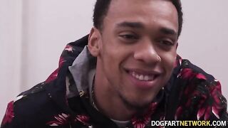 Two black men fucked cute blonde Heather Honey's pussy and ass in DP action