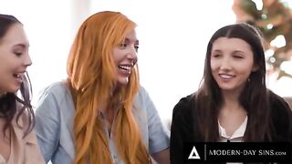 Lauren Phillips helps two virgins in a steamy threesome