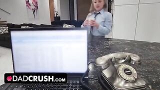Eva Nyx gets her tight teen pussy filled with cum by stepdad